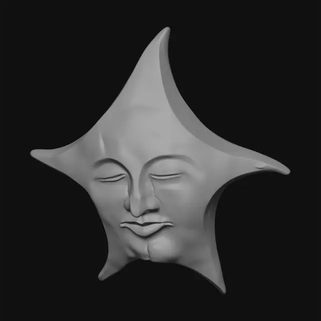 3D model for Serene Sun Face