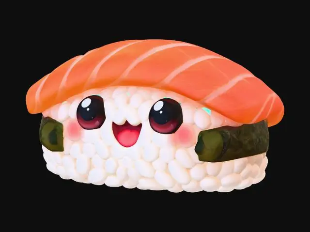 3D model for Kawaii Salmon Nigiri