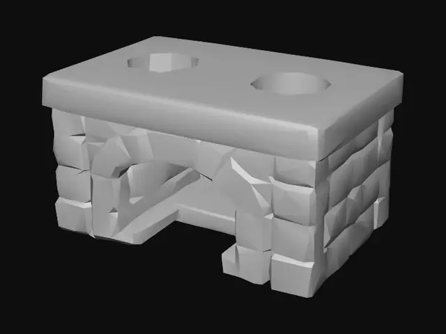 3D model for Stone brick oven