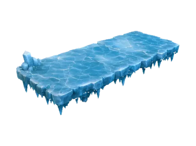 Crystal Ice Platform - Jewelled 3D-model, gegenereerd door AI