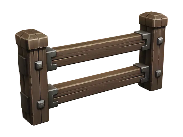 Wooden Fence Gate - Handcrafted 3D model, vytvořený pomocí AI