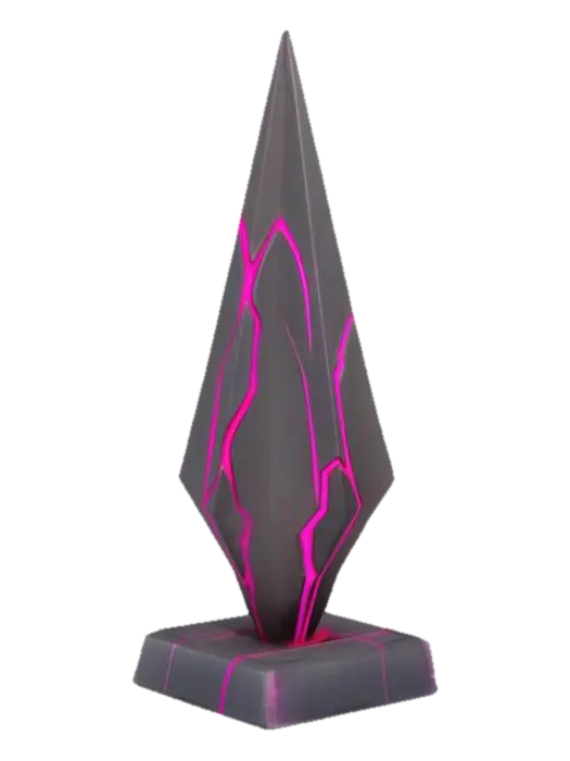 Energized Obelisk - Powered 3D model, vytvořený pomocí AI