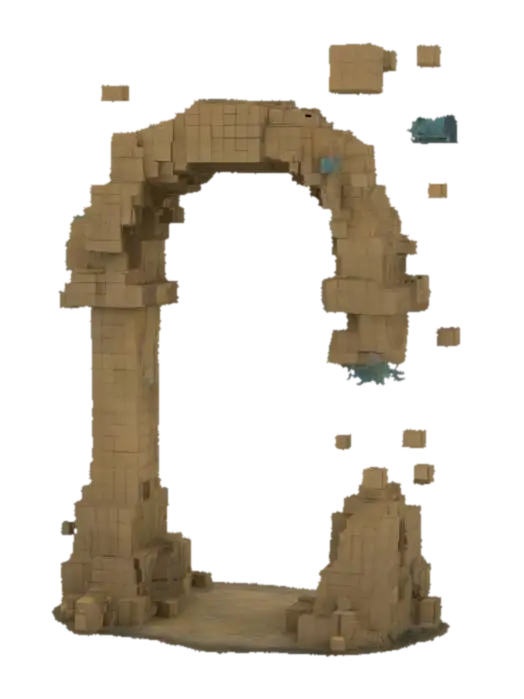 Fragmented Archway, #arch# 3D model, vytvořený pomocí AI