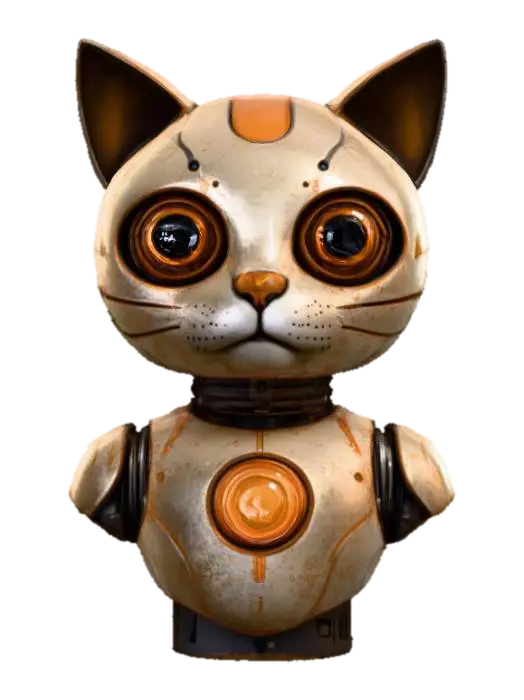 3D model for Steampunk Feline Robot