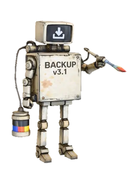 ArtBot Painter - Artist 3D model, vytvořený pomocí AI