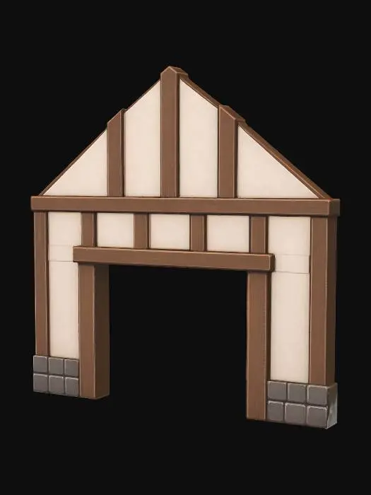 3D model for Timber-Framed Gateway