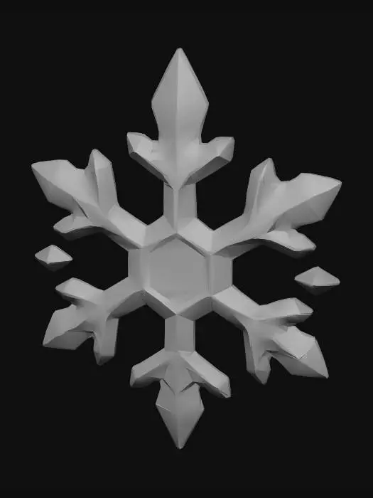 3D model for Blue Crystal Snowflake