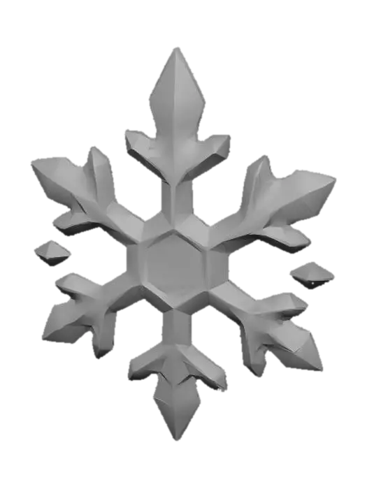 3D model for Blue Crystal Snowflake