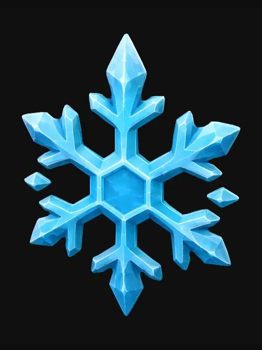 3D model for Blue Crystal Snowflake