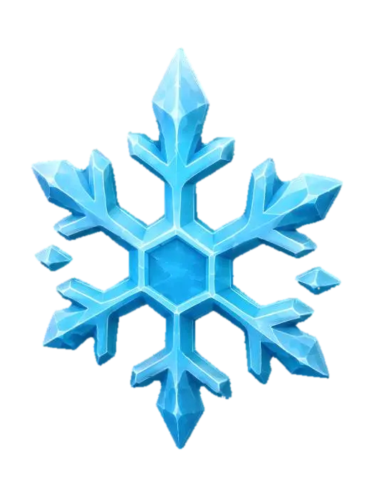 3D model for Blue Crystal Snowflake