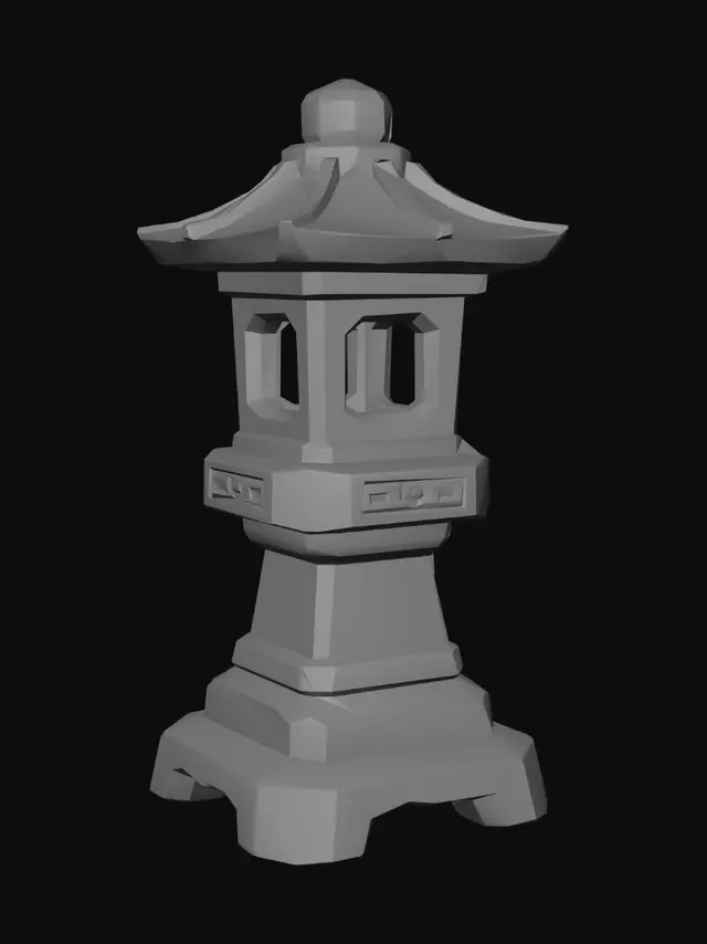 3D model for Garden Stone Lantern