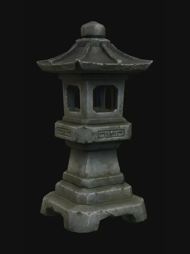 3D model for Garden Stone Lantern