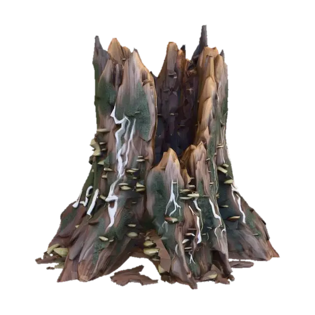 tree stump - Trunk 3D model, vytvořený pomocí AI