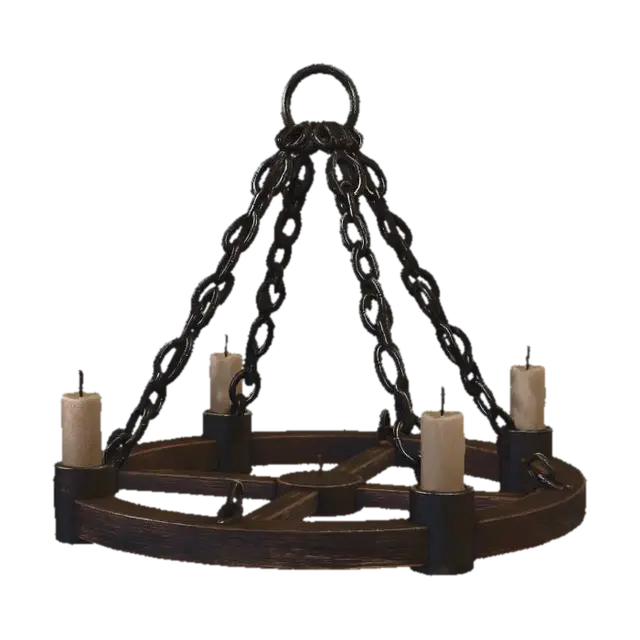 Candlelit Rustic Chandelier - Candle 3D model, vytvořený pomocí AI