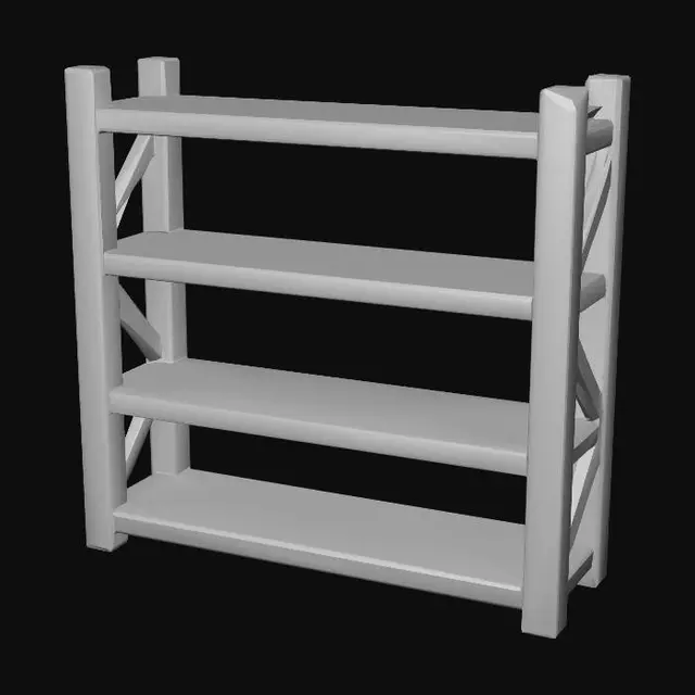 3D model for Weathered Timber Shelving