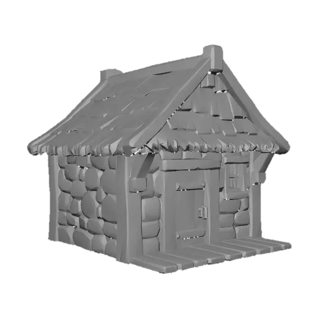 3D model for Thatched Stone Cottage