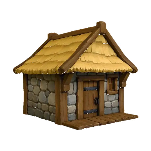 3D model for Thatched Stone Cottage