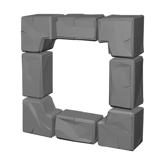 3D model for Blue Cracked Square Frame