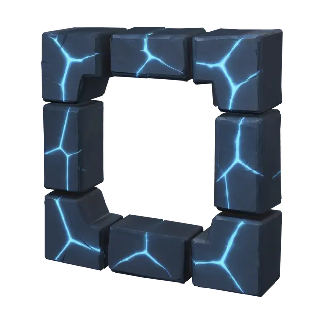 3D model for Blue Cracked Square Frame