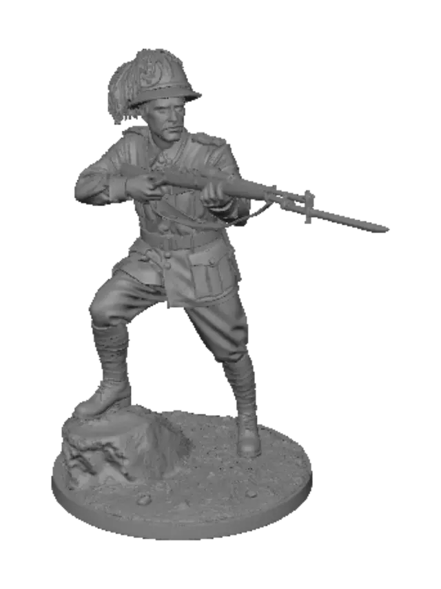 3D model for Desert Rifleman