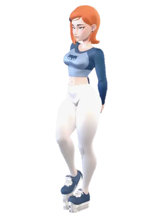 Gwen Tennyson - Ben10 3D model, vytvořený pomocí AI