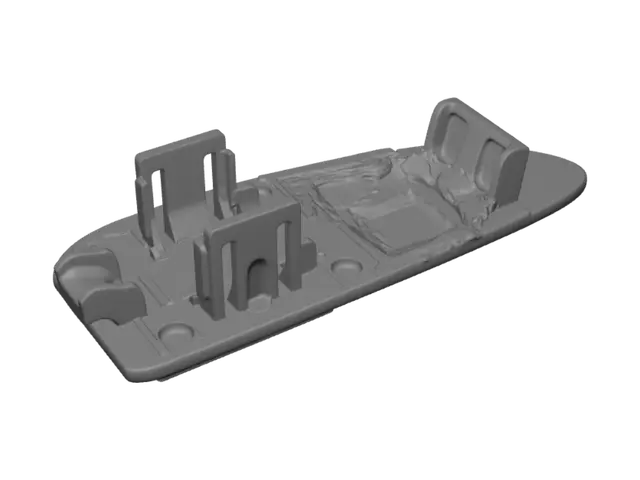 3D model for Damaged black plastic clip