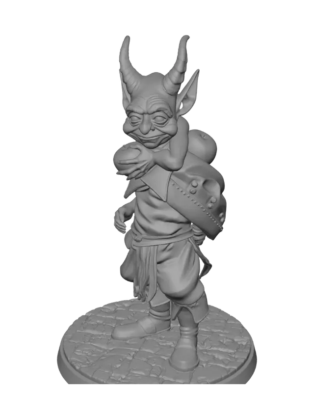 3D model for Mache daraus die Figur des Huckups: Die Sage vom Huckup
Sculpture of goblin (the "Huckup") embodying a bad conscience on the back of a thief.
It illustrates an old Hildesheim legend, given in a verse on the sockle in Hildesheim dialect, and serves as a warning to all thieves, here represented a youthful apple thief as the victim.