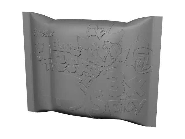 3D model for 3x Spicy Hot Chicken Flavor Ramen