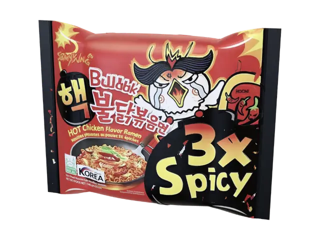 3D model for 3x Spicy Hot Chicken Flavor Ramen