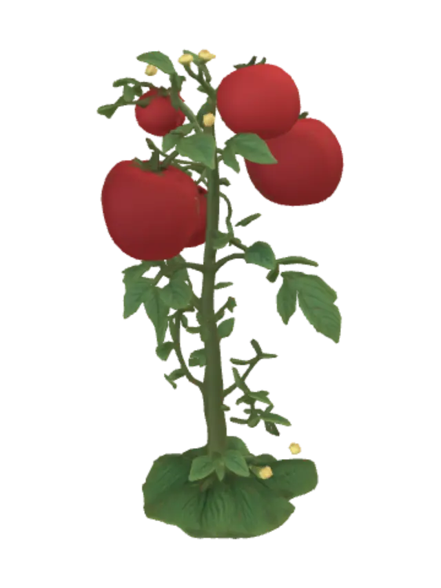 hazme una planta de tomate con tomates rojos - Stems 3D model, vytvořený pomocí AI