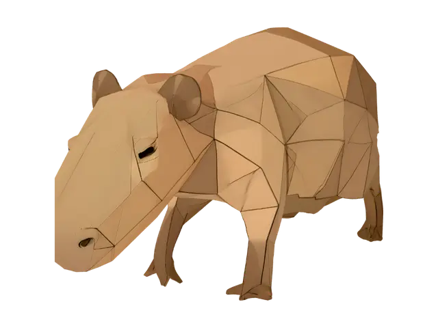 3D model for Low-Poly Hippo