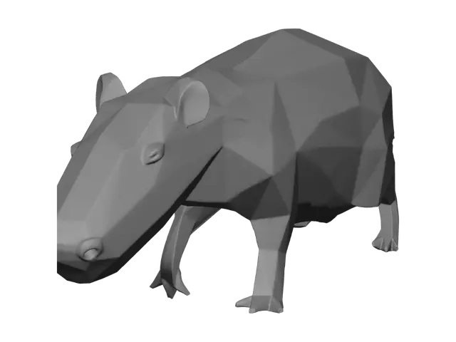 3D model for Low-Poly Hippo