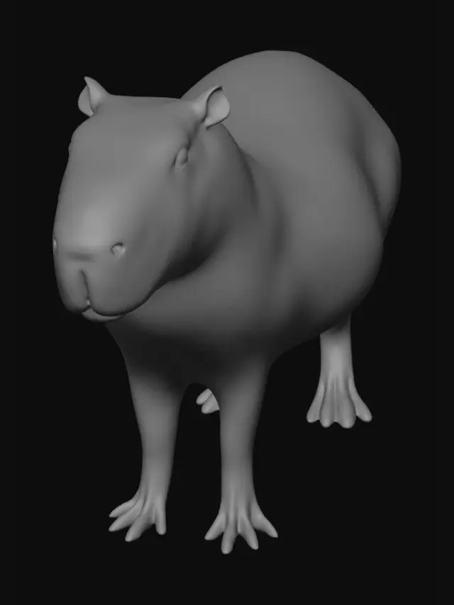 3D model for Curious Capybara