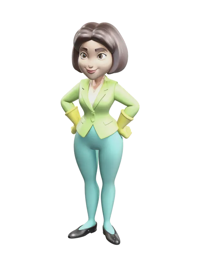 3D model for Cartoon Moms
