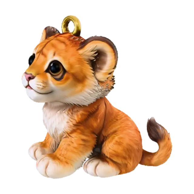 Cub Charm 3D model, vytvořený pomocí AI