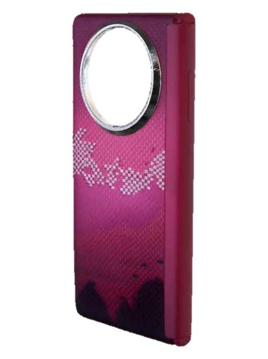 Crimson Carbon Fiber Phone Case 3D model, vytvořený pomocí AI
