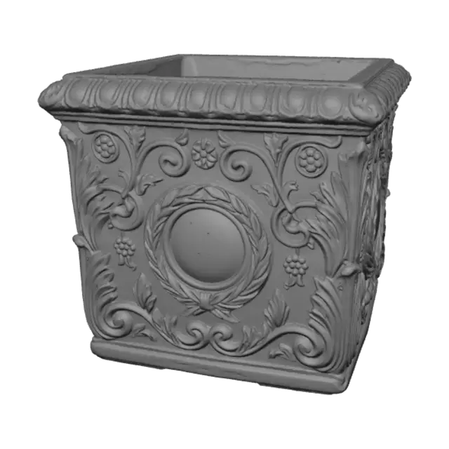 3D model for Ornate Floral Terracotta Planter