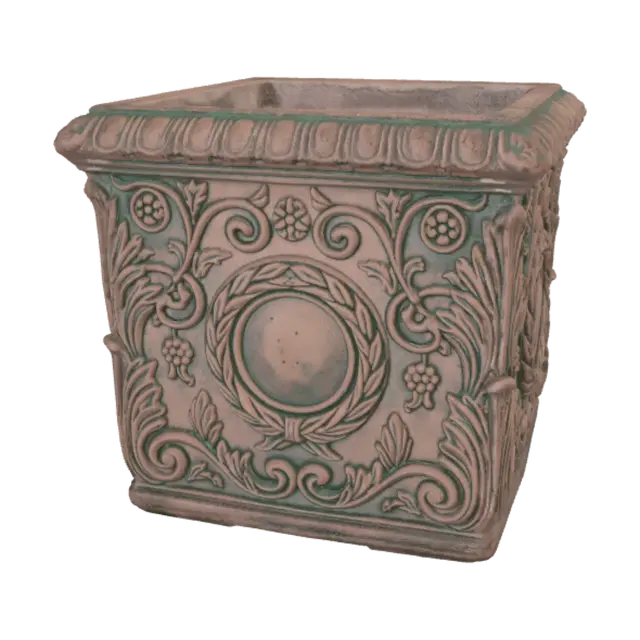 3D model for Ornate Floral Terracotta Planter