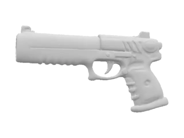 3D model for Stylized Fortnite Style Handmade Pistol, That Shoots Rocks
