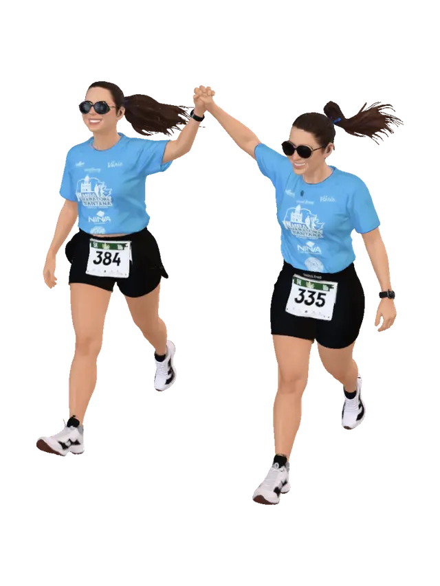 3D model for High-Five Running Duo