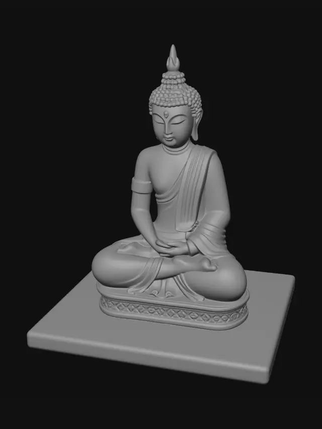 3D model for Meditating Buddha