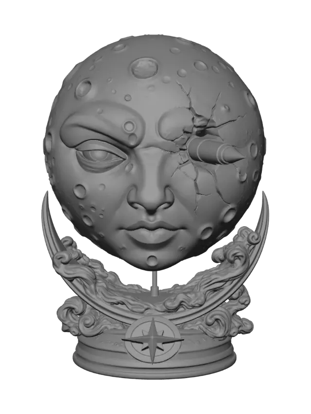 3D model for Cracked Moon Oracle