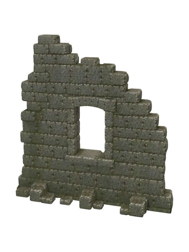 Mossy Stone Arch Ruin - Overgrowth 3D model, vytvořený pomocí AI