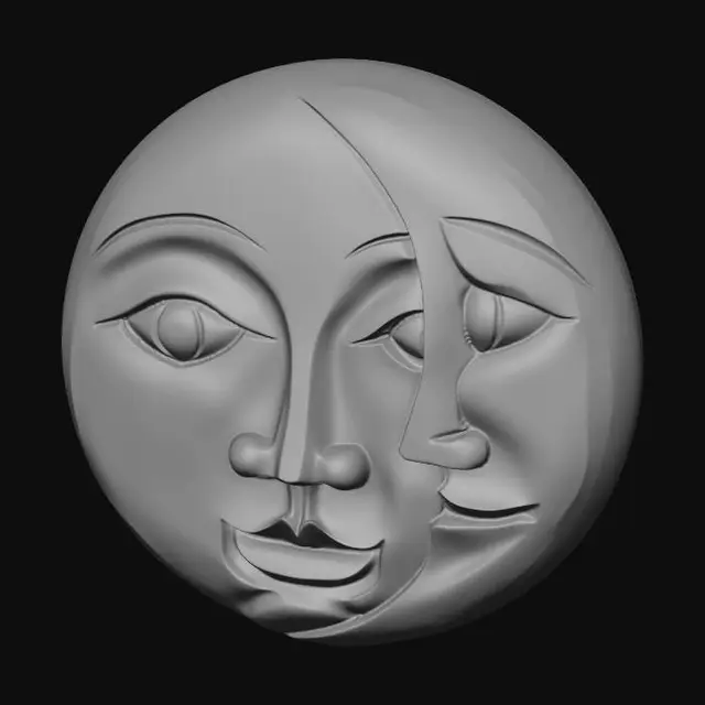 3D model for Sun and Moon Faces