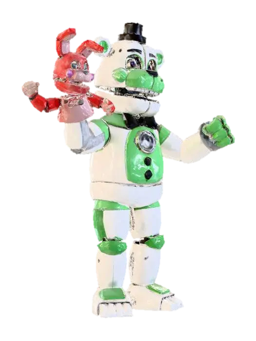 Animatronic Duo - Fnaf 3D model, vytvořený pomocí AI
