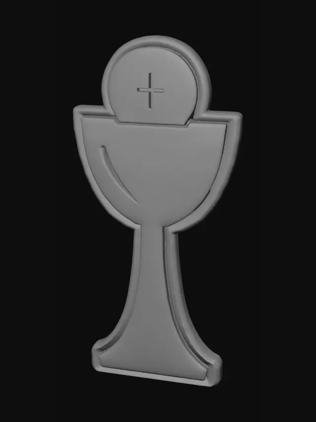 3D model for Chess king enamel pin