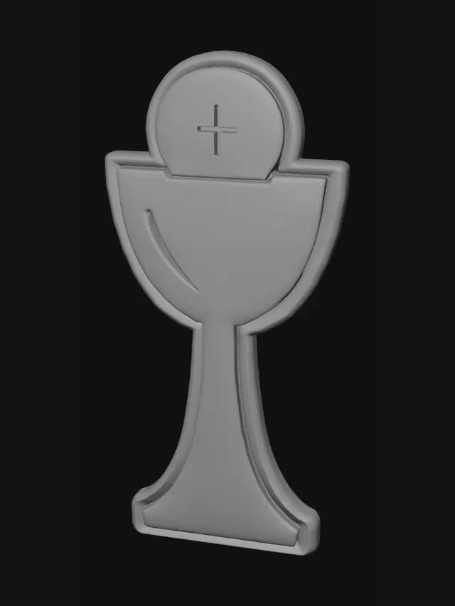 3D model for Chess king enamel pin