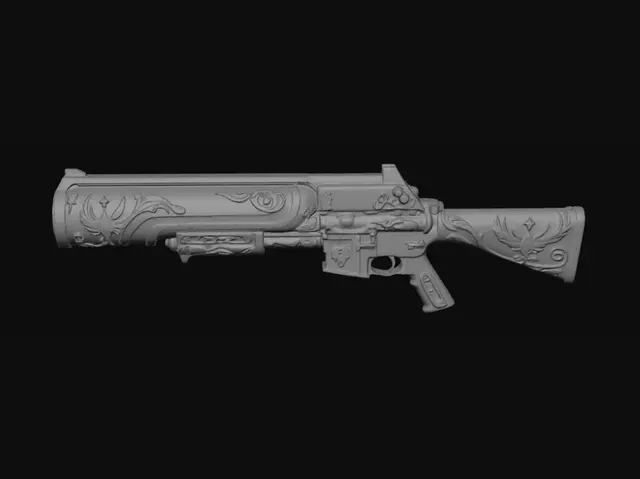 3D model for Ornate Phoenix Revolver