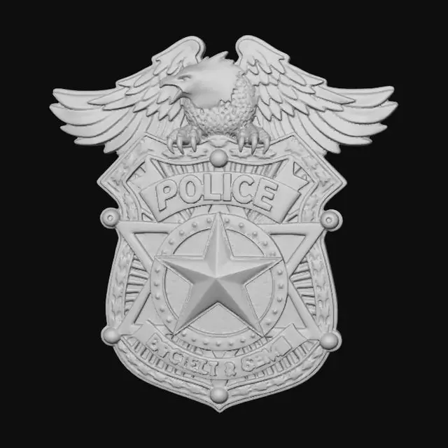 3D model for Eagle Over Police Badge