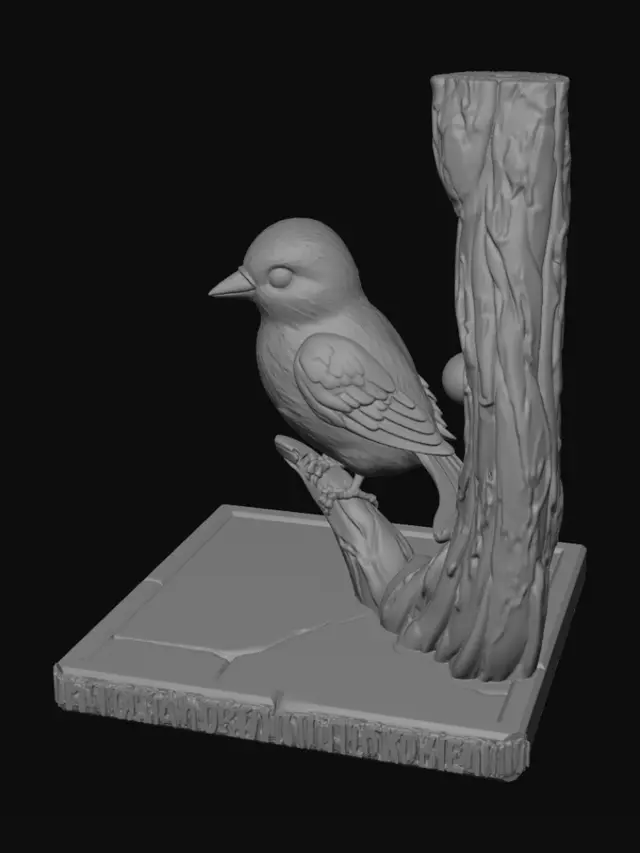 3D model for Bird on a Branch